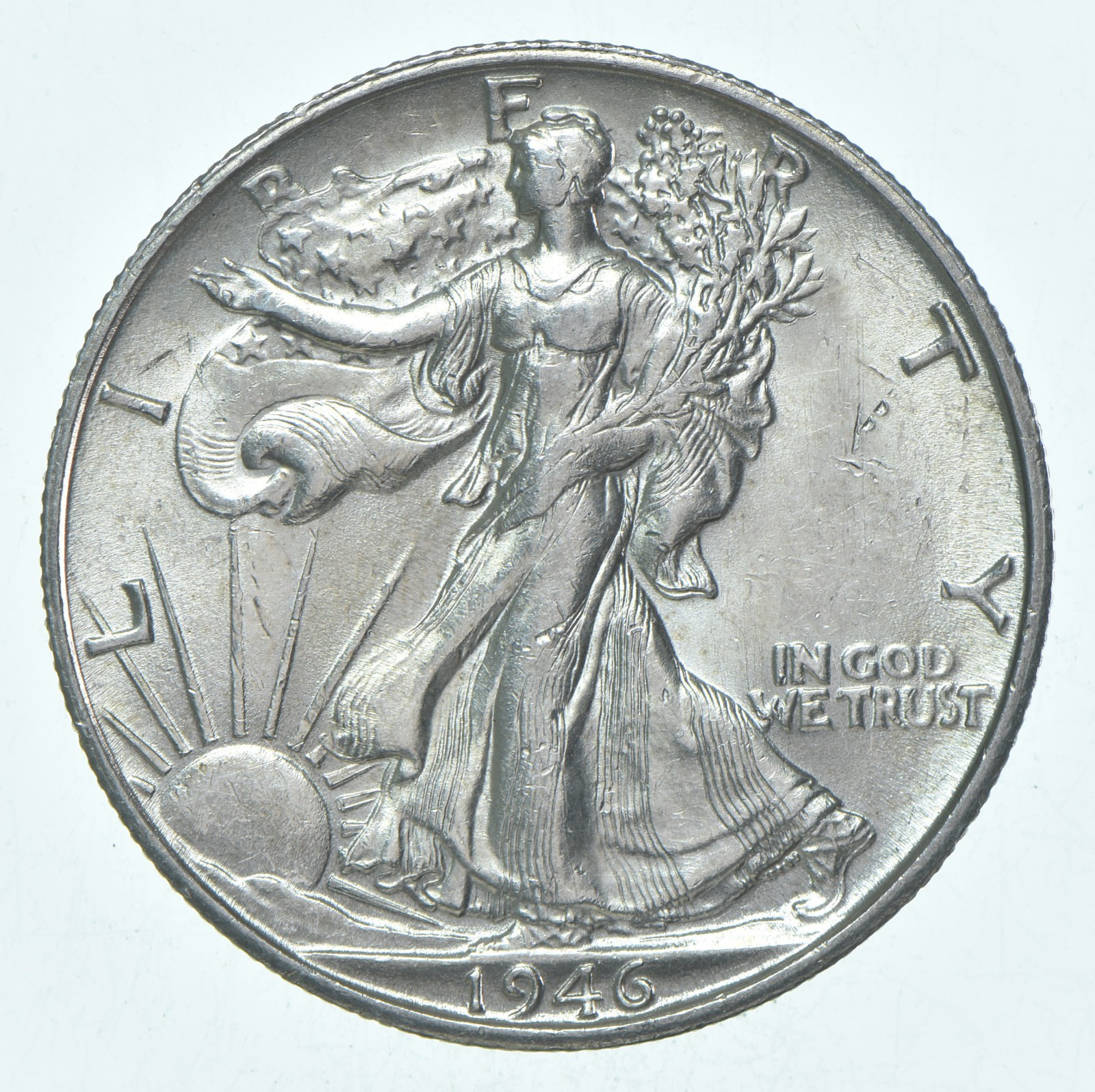 BU 1946-S Walking Liberty Half Dollar Uncirculated 90% Silver
