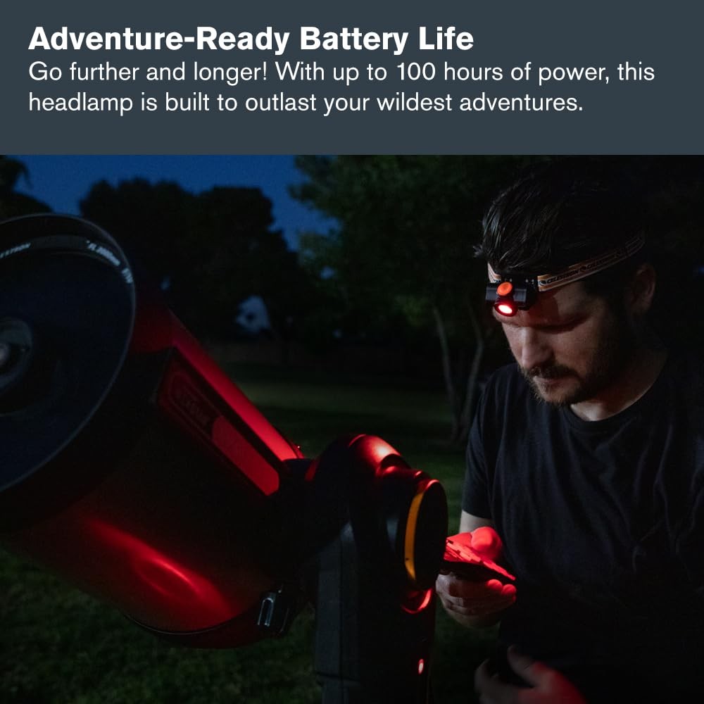 Celestron Night Vision Headlamp Multiple Light Modes Includes SOS Setting Ideal