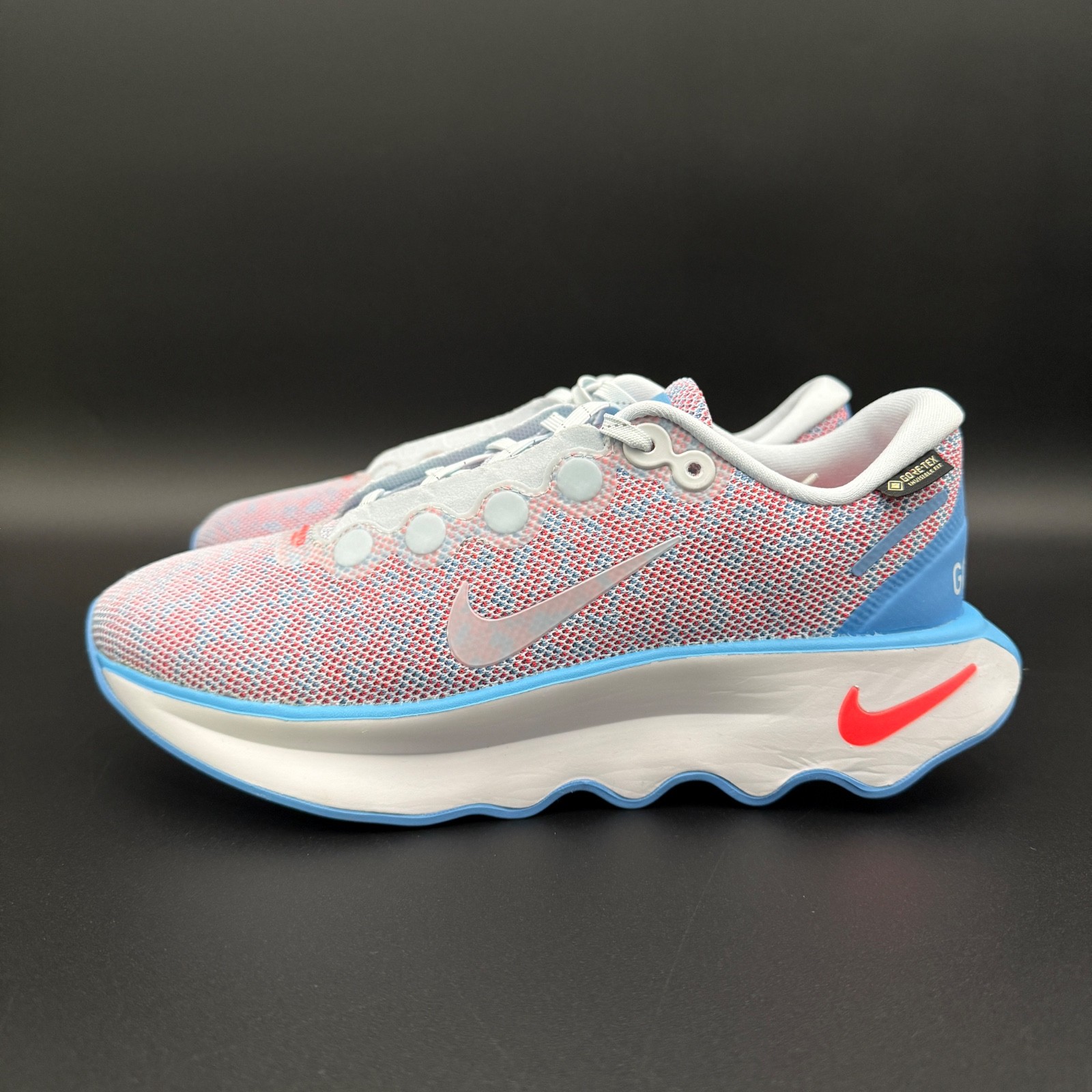 Nike Motiva Gore-Tex GTX Blue Tint Bright Crimson Women Size HM0355 400