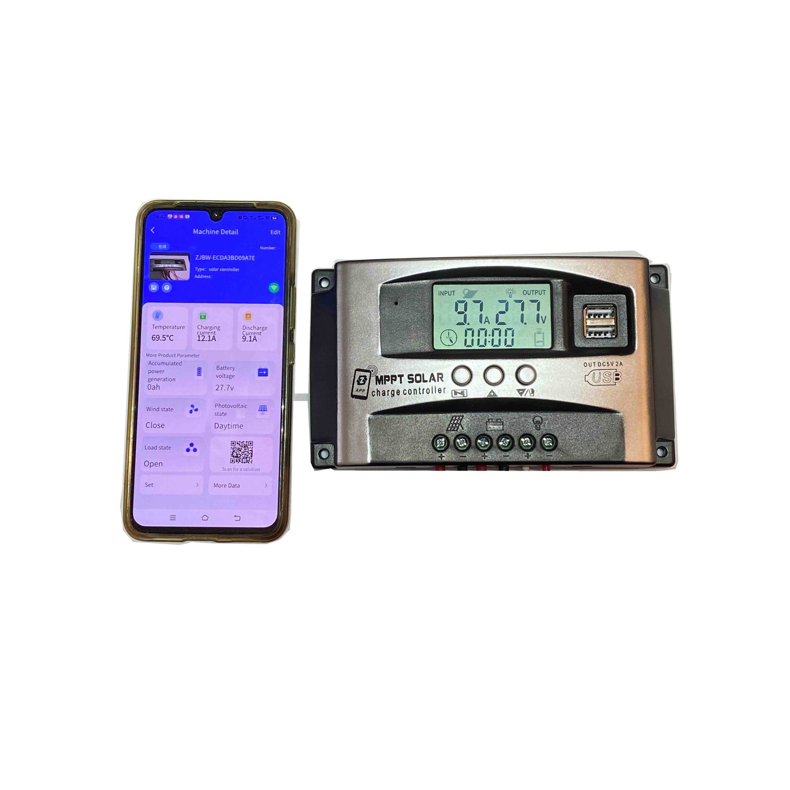 30A MPPT High Energy Solar Controller APP to Remotely Manage DSP Controller