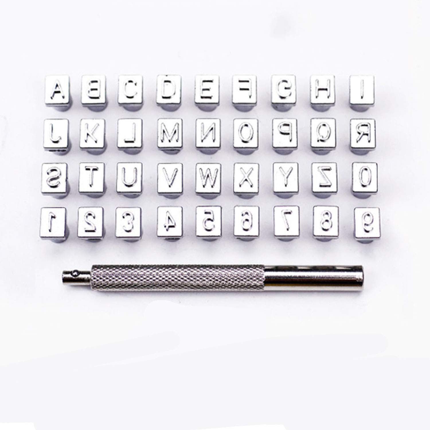 Juego de punzones para sellos de letras metal Capital Leathercraft, 6 mm (1/4")