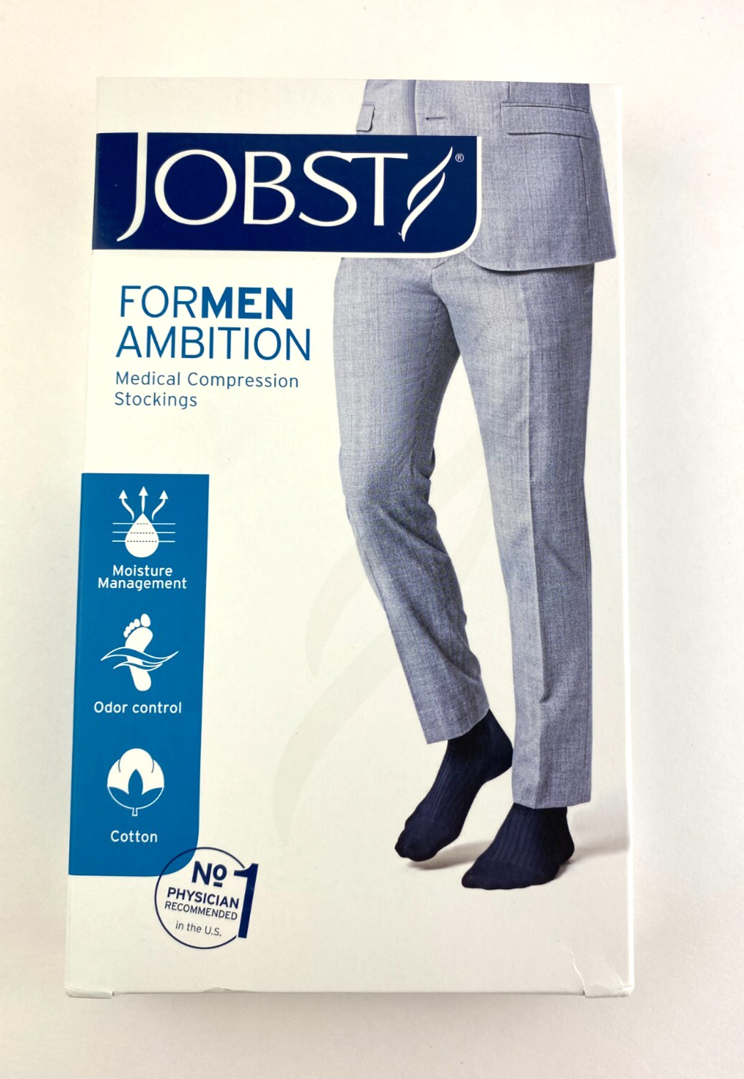 Jobst Men's Medical Compression Stockings Socks 15-20 mmHg Black Size 6 REGULAR