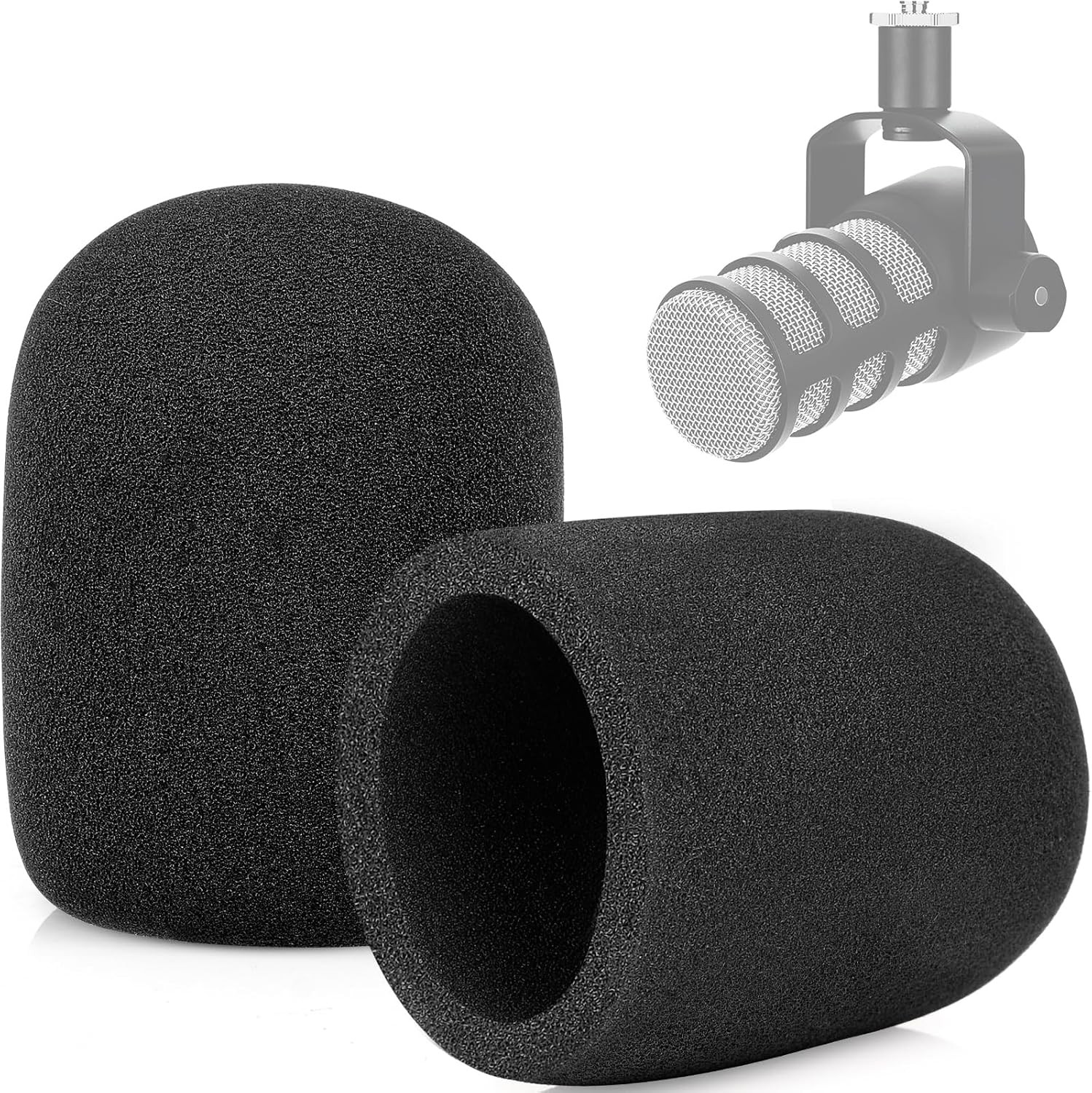 Windscreen for Rode Podmic, 2Pack Microphone Pop Filter Foam Cover Compatible...