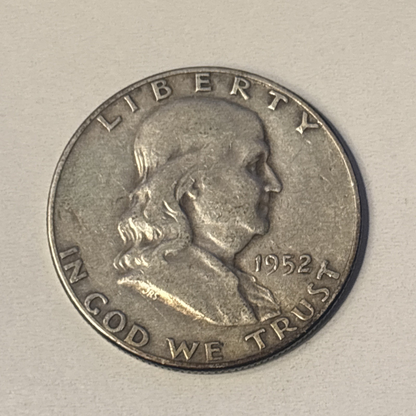 1952 S Franklin Half Dollar Fine 90% Silver AU VG+ San Fran Mint Silver Coin