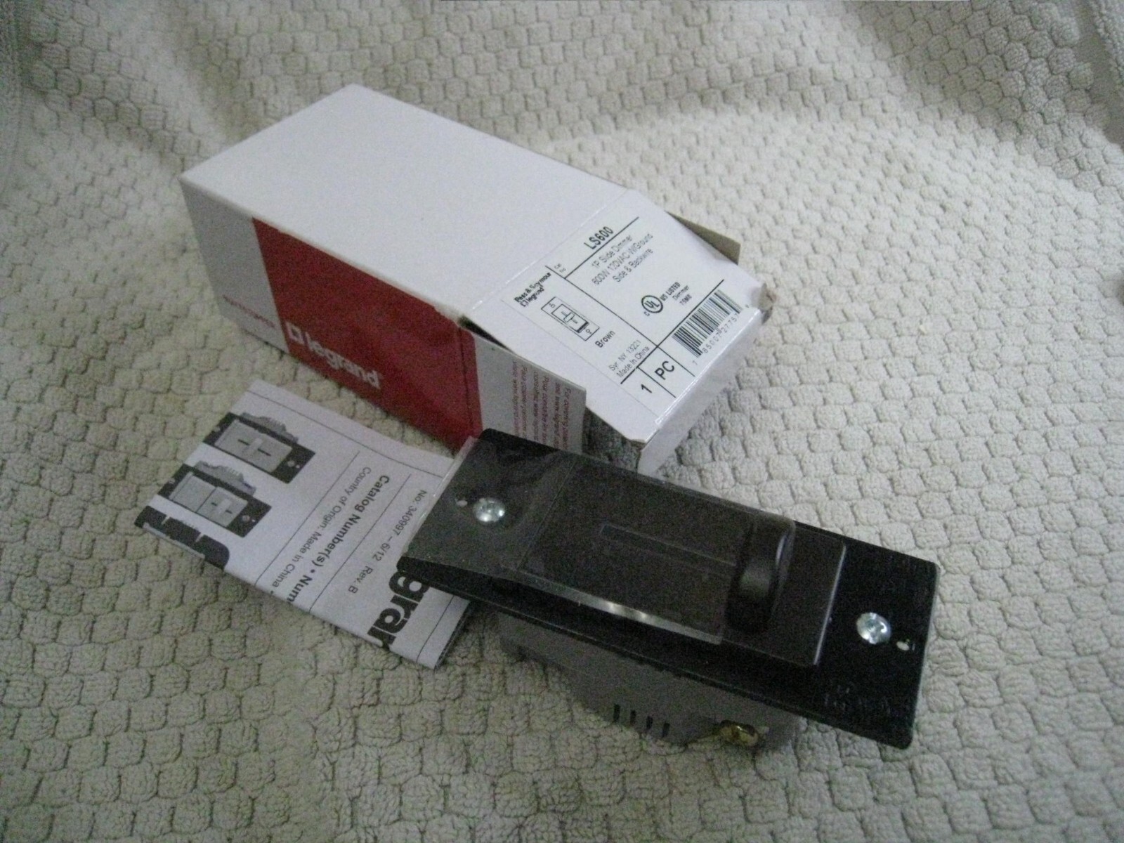 LeGrand wattstopper LS600 1P slide dimmer 600W BROWN NEW IN BOX fast free SHIP!