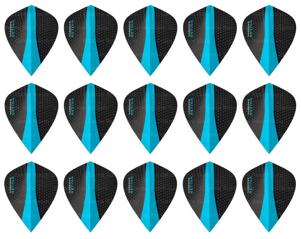 5 Sets Harrows Retina 100 Micron Kite Dart Flights - Ships w/ Tracking - Aqua