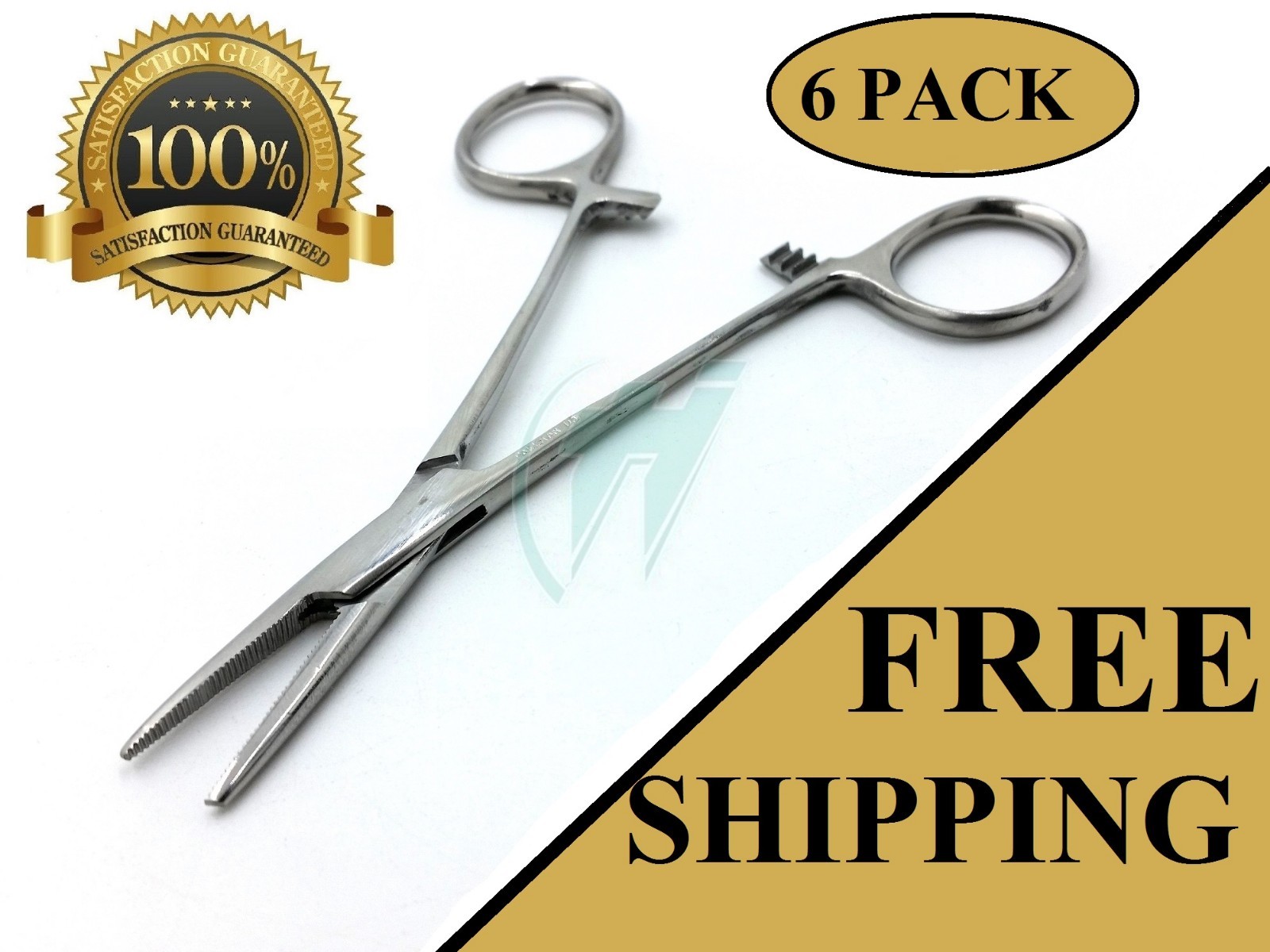 6 MOSQUITO LOCKING HEMOSTAT FORCEPS STRAIGHT 5" SURGICAL INSTRUMENT