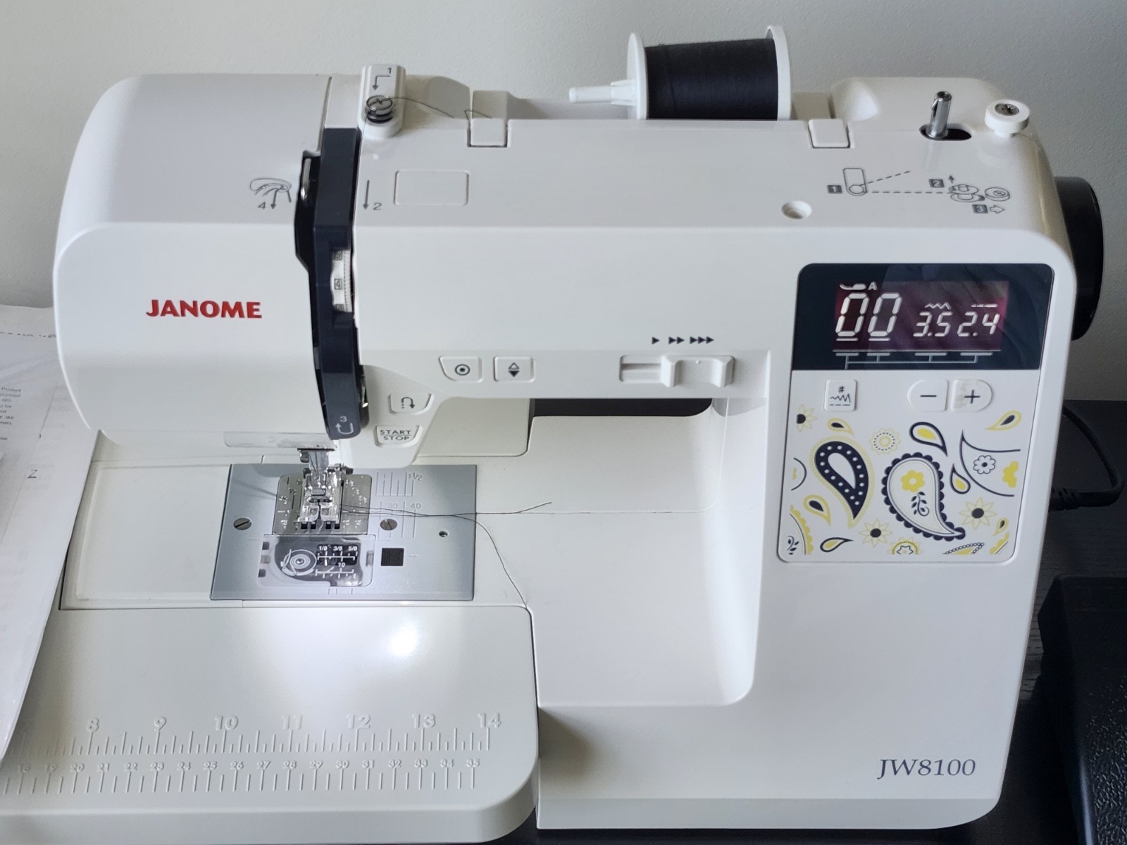 Janome JW 8100 Fully-Featured Computerized Sewing Machine w/ Carrying Case