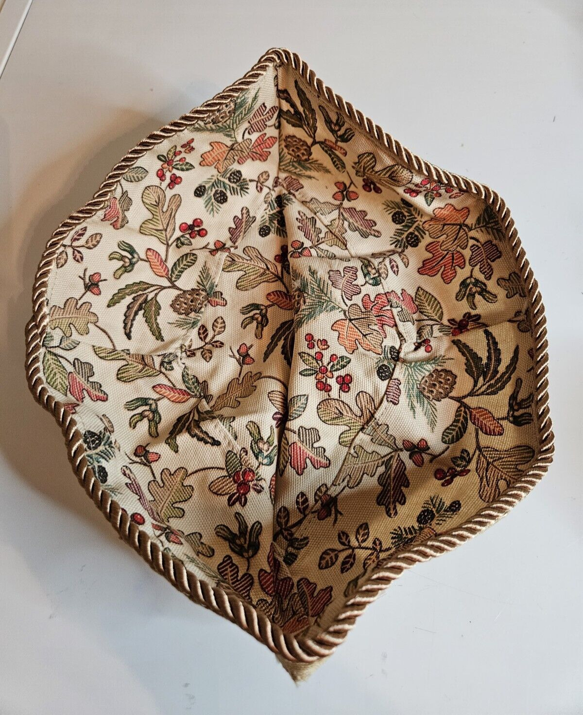 Longaberger Chestnut Medium Oval Diamond Autumn Path Fabric 23714290 Liner