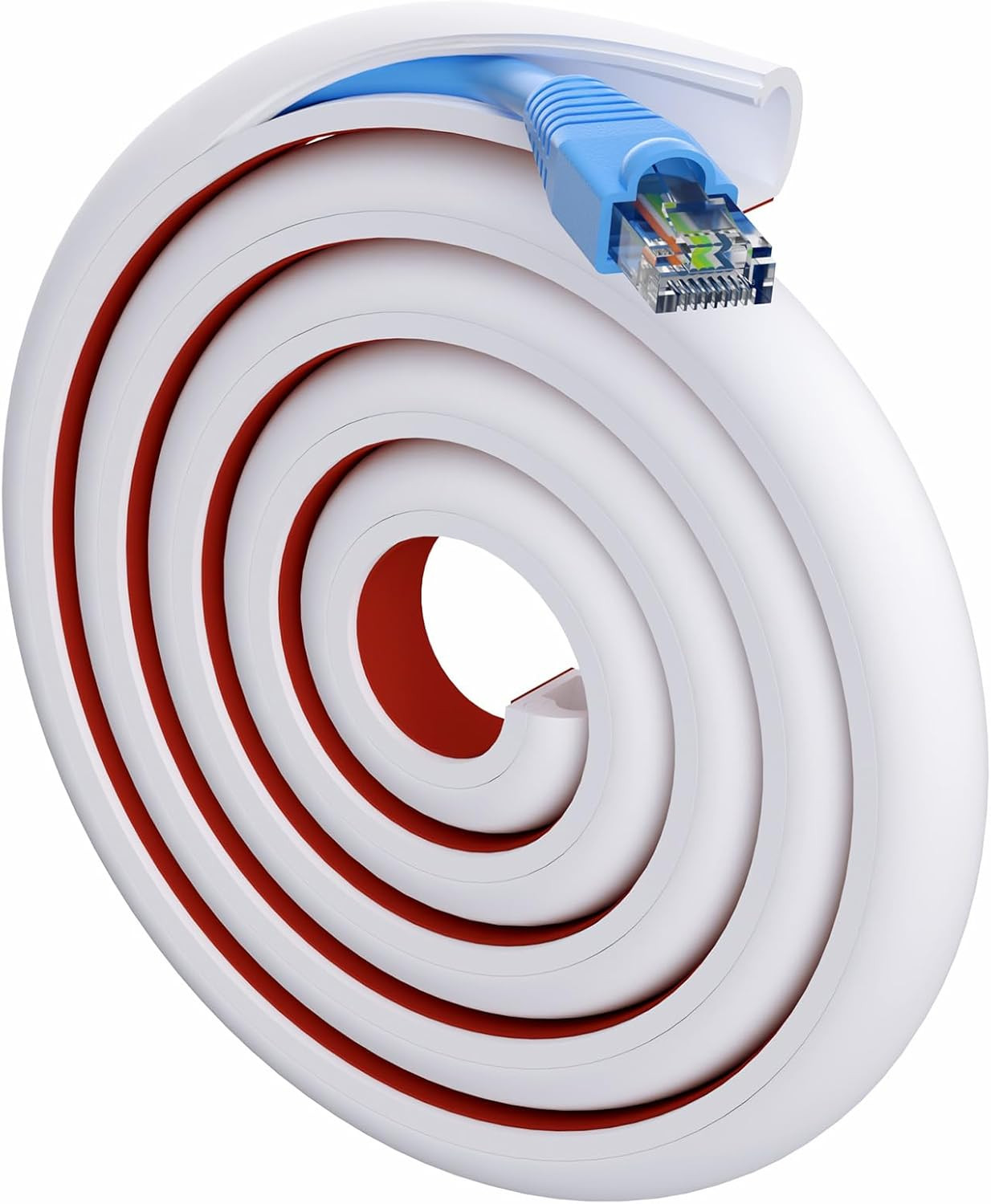 Cord Hider for Wall, 40-Inch Cable Management Raceway Kit, Self-Adhesive & Flexi
