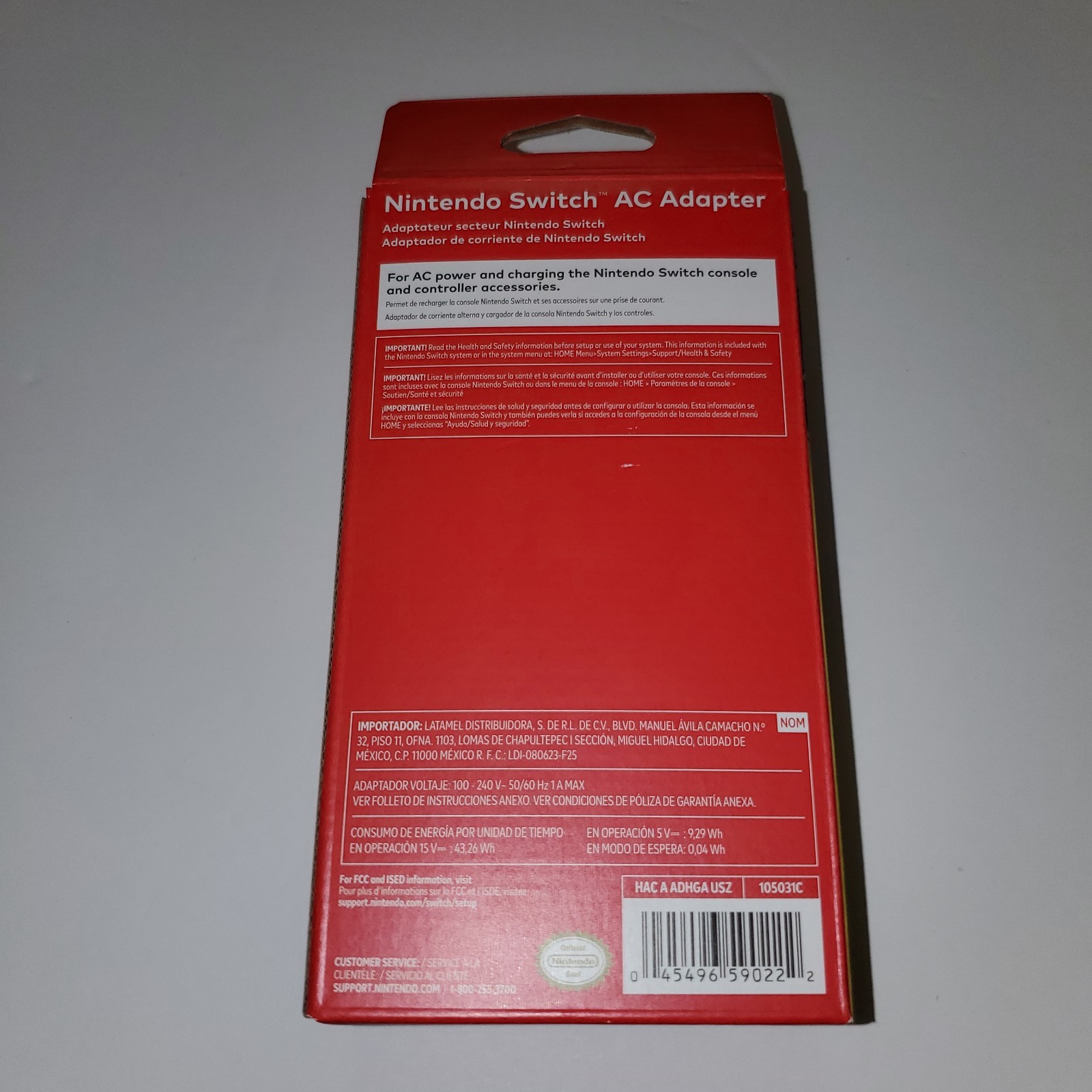 Nintendo Switch OEM USB-C AC Adapter - Black NIB Charging Cable