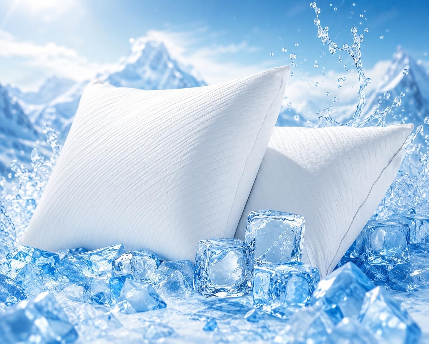 Bed Pillows for Sleeping 30x20 Inches Set of 2 Queen Size Shredded Memory Foa...