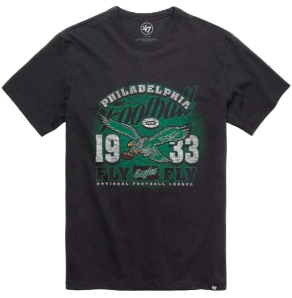 '47 Brand Philadelphia Eagles Historic Flint Black Regional Franklin Tee