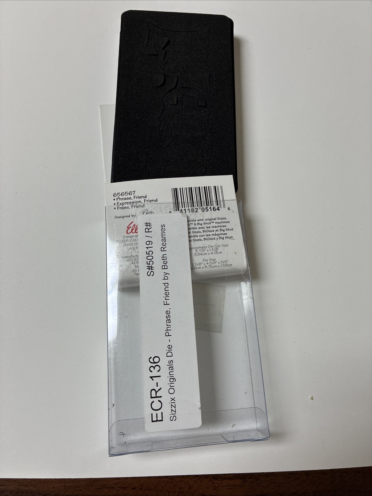 Sizzix Beth Reames Phrase Die 656567 "Friend"
