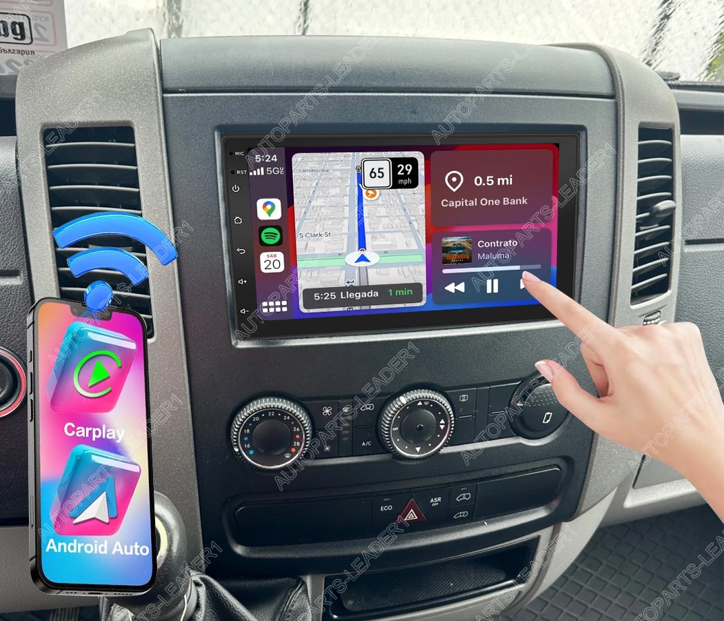 Car Radio Stereo For 2006-2018 Mercedes-Benz Sprinter Carplay Android 15.0 GPS