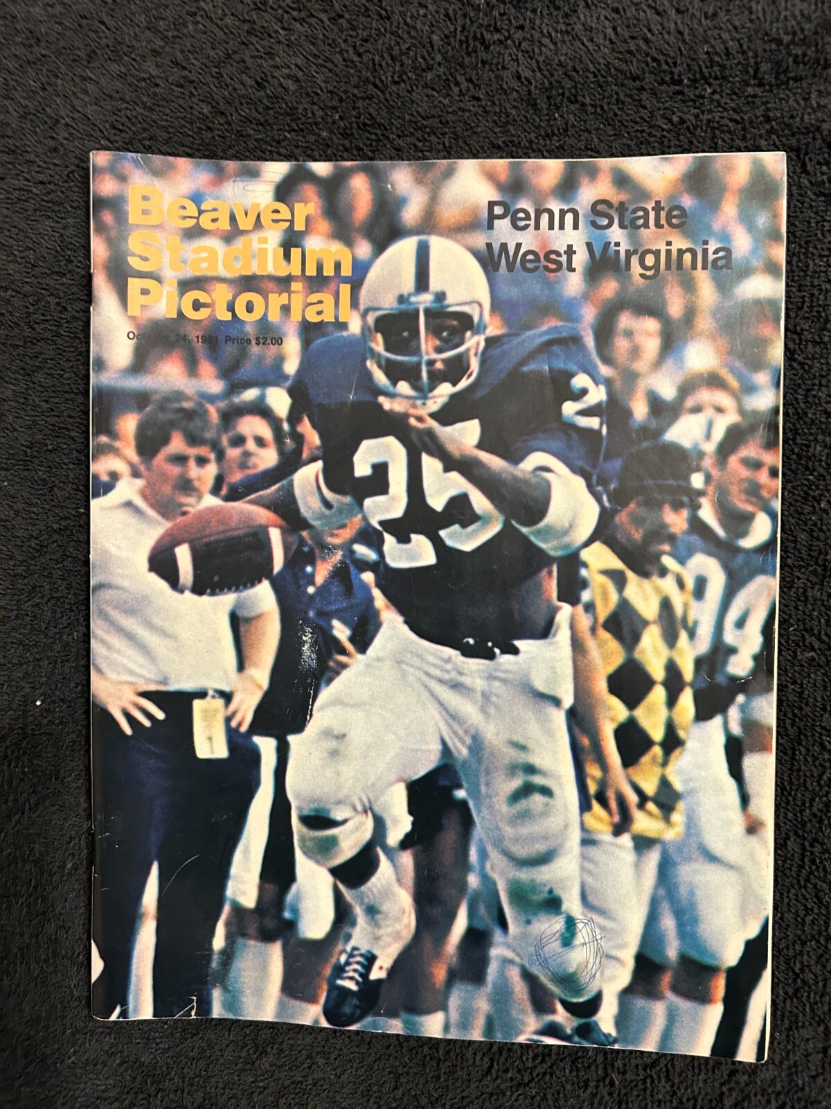 PENN ST VS WEST VIRGINIA FOOTBALL GAME PROGRAM OCT 24 1981 NICE GRADE M323