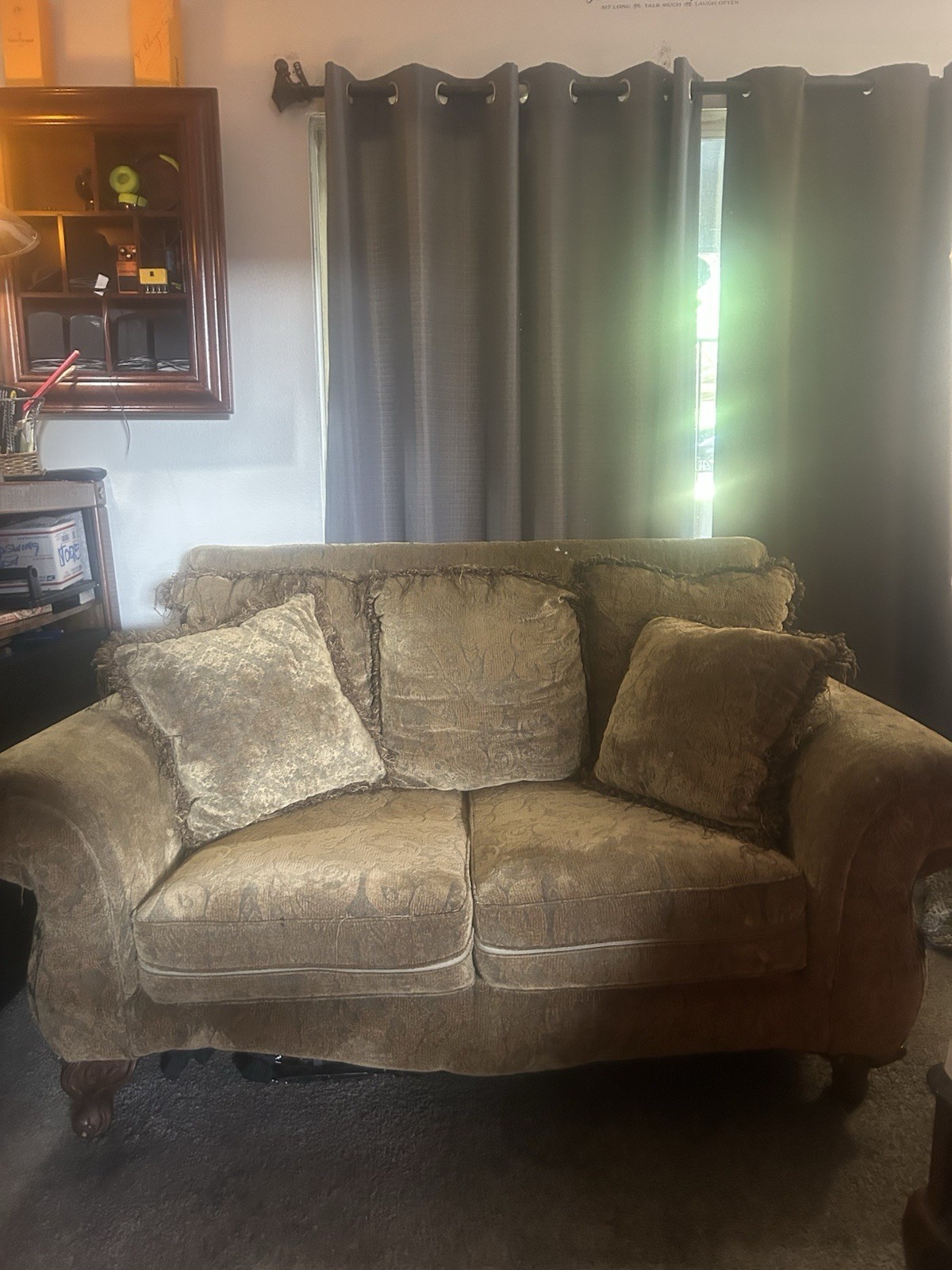 Couch...good condition...really comfy...theres just too much stuff GOTTA GO!
