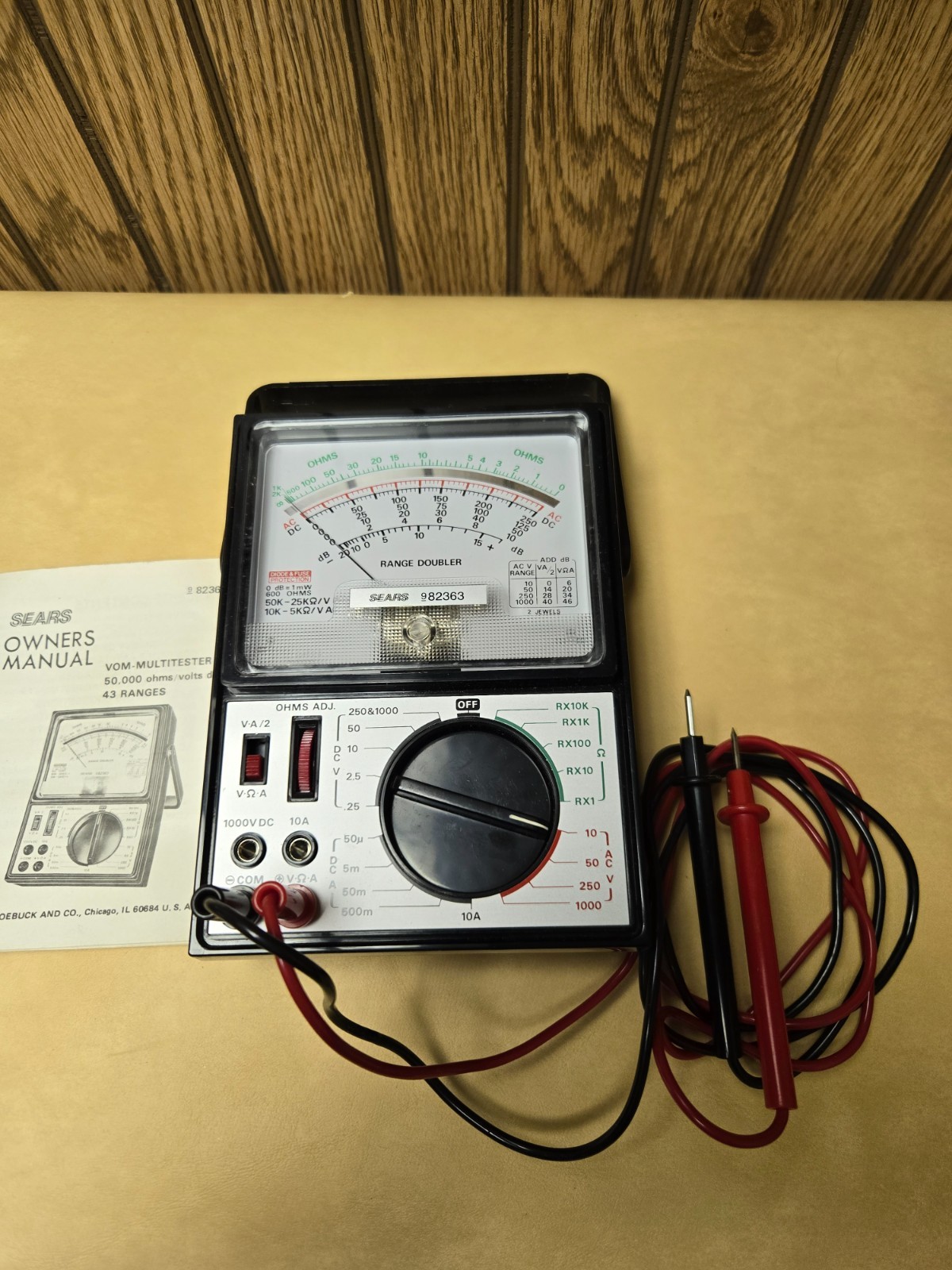 Vintage Sears  VOM-Multitester Analog Multimeter #982363