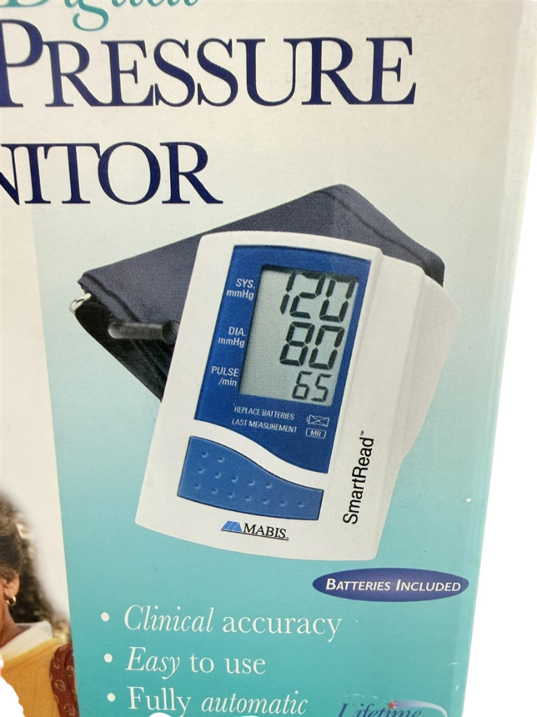 Mabis NEW SmartRead Digital Upper Arm 1 Button Automatic Blood Pressure Monitor