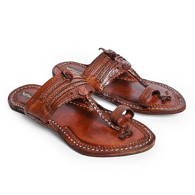 Handmade Sandal Men Antique Look Indian Leather Shoes Flip On Punjabi  Men Jutti