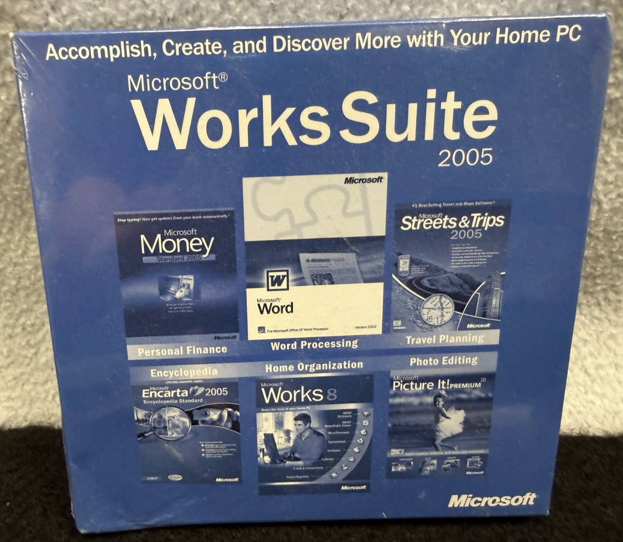 Microsoft Works Suite 2005 Dell North America Factory Sealed w/ Product Key