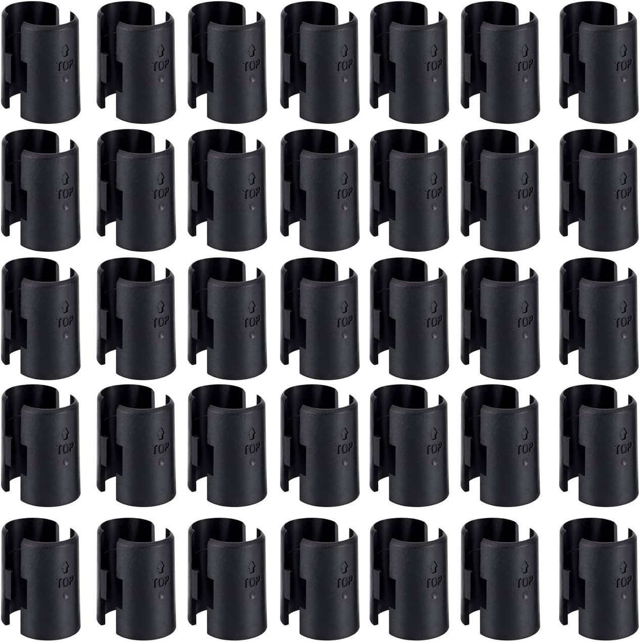 50 Pcs Black Wire Shelf Lock Clips for 1" Posts