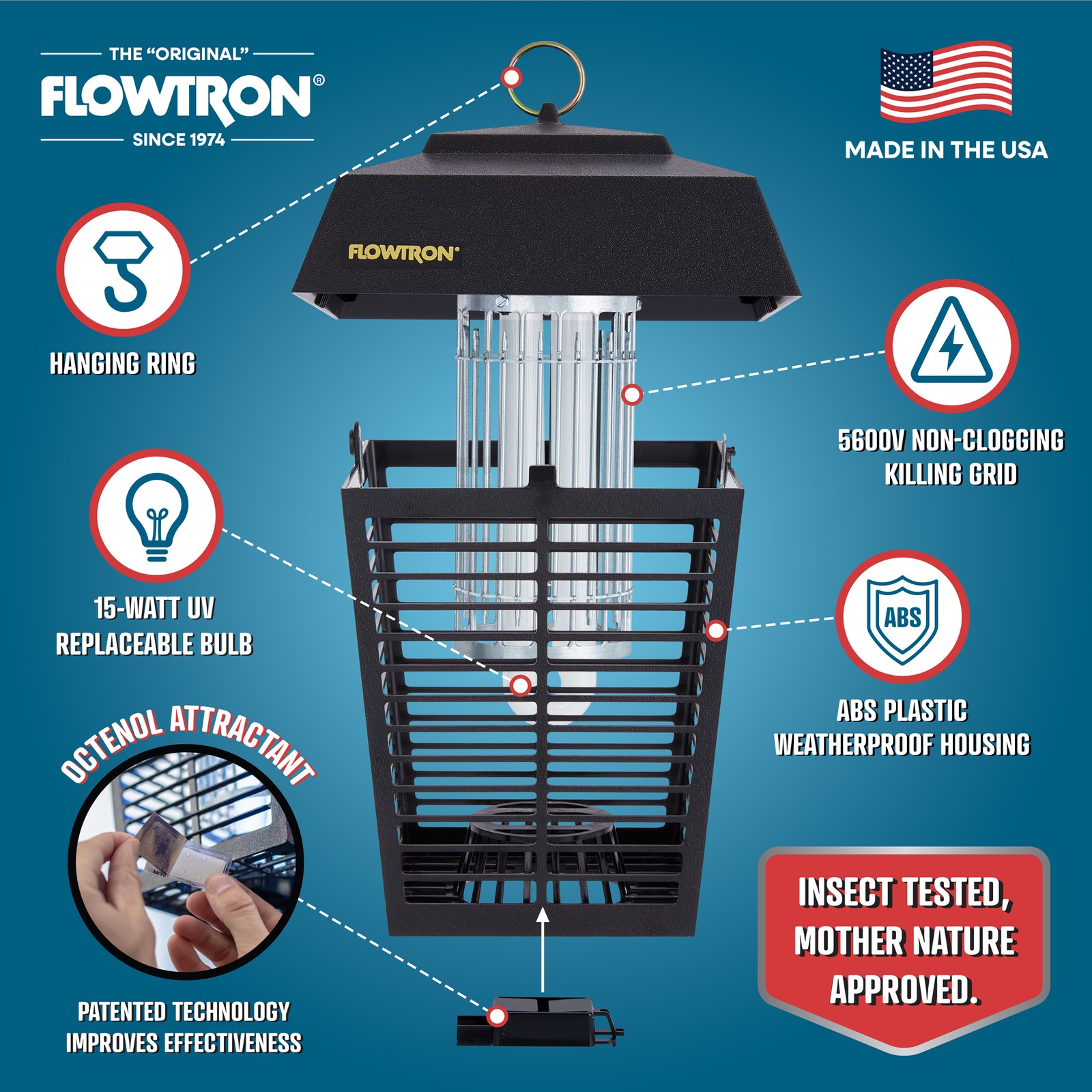 Flowtron Bug Zapper 1/2 Acre Mosquito Zapper & 5600V Killing Grid