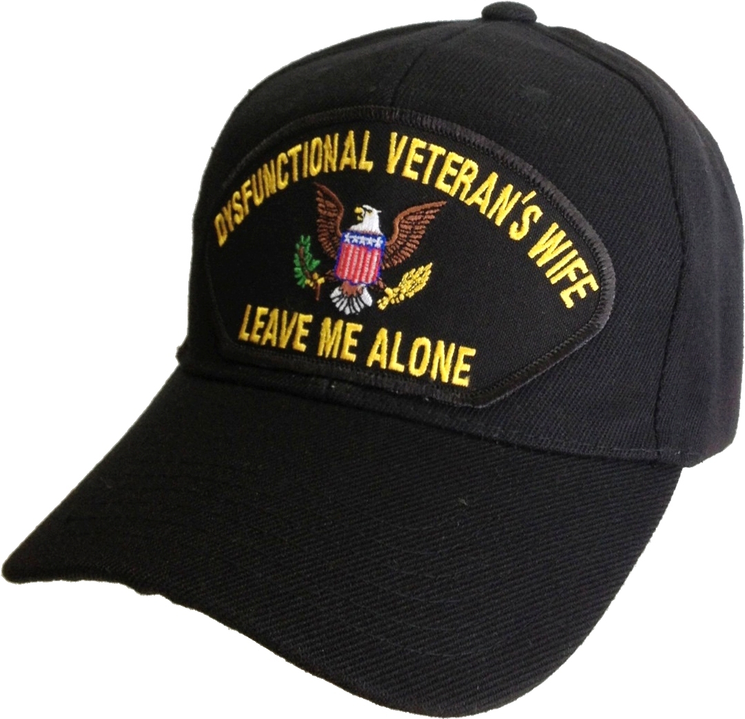 DYSFUNCTIONAL VETERAN'S WIFE HAT - BLACK