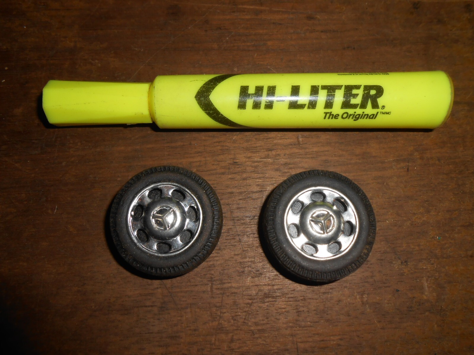 Vintage RC Radio Controlled Mercedes Benz Rubber Tires Wheels 1-3/8" O.D