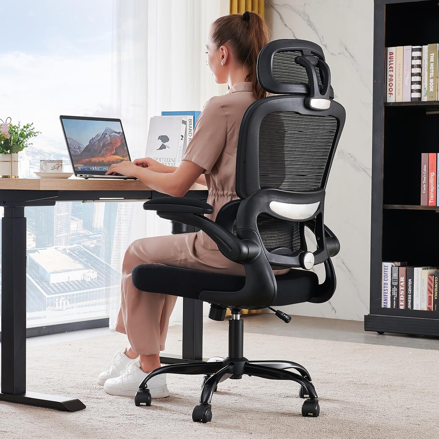TRALT Ergonomic Mesh Office Chair - 330LBS, Adjustable Lumbar, Lifetime Warranty