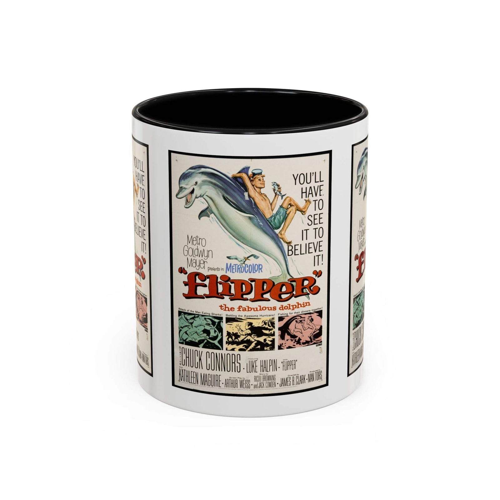 Cult Classic Movie Poster Art Accent Coffee Mug (11, 15oz) - Flipper 1963