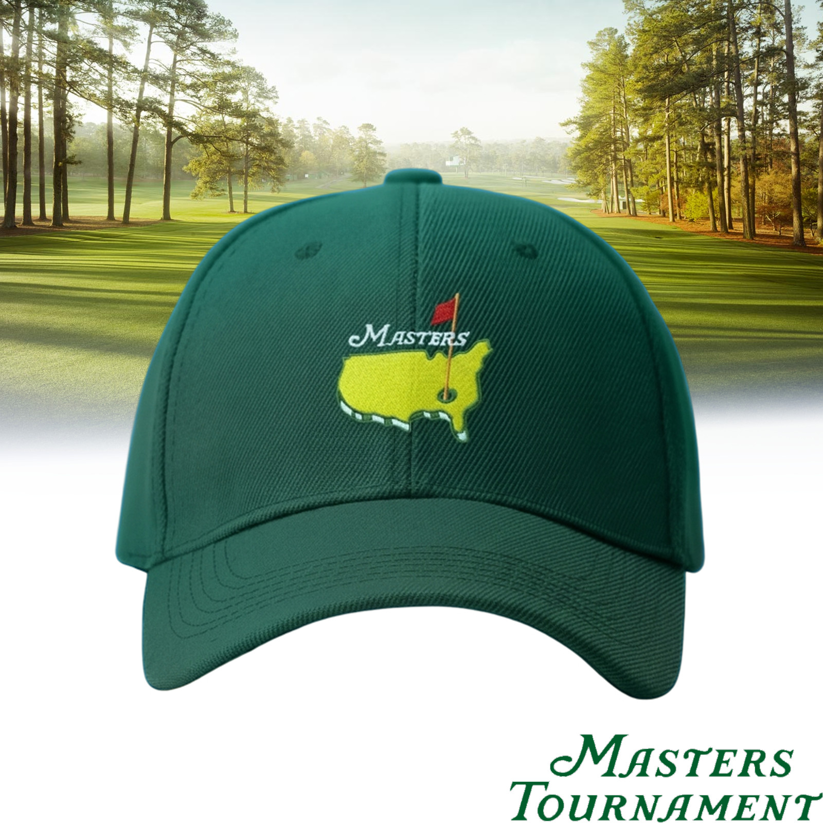 Masters Golf Hat Green Cap Augusta National Tournament Style Adjustable
