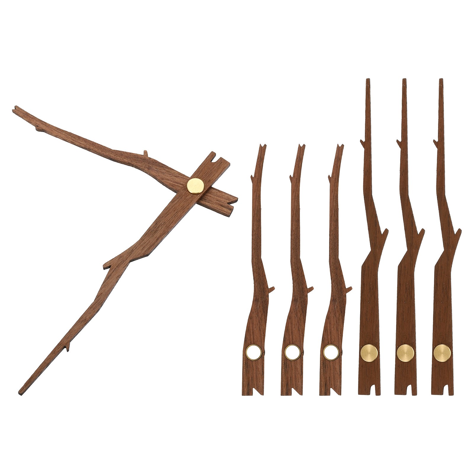 Clock Hands Kit, 4 Set Wooden Clock Hand Parts for 12 Inch Clock, G2