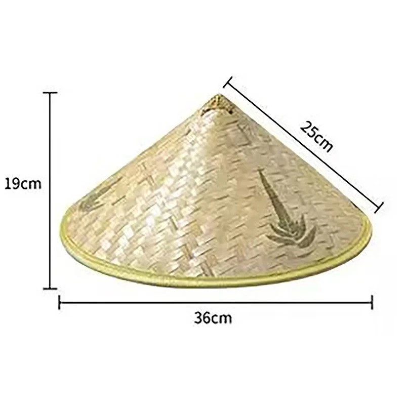 Chinese Oriental Coolie Straw-bamboo Sun Hat Farmer Rice Hat Fishing Sunshade