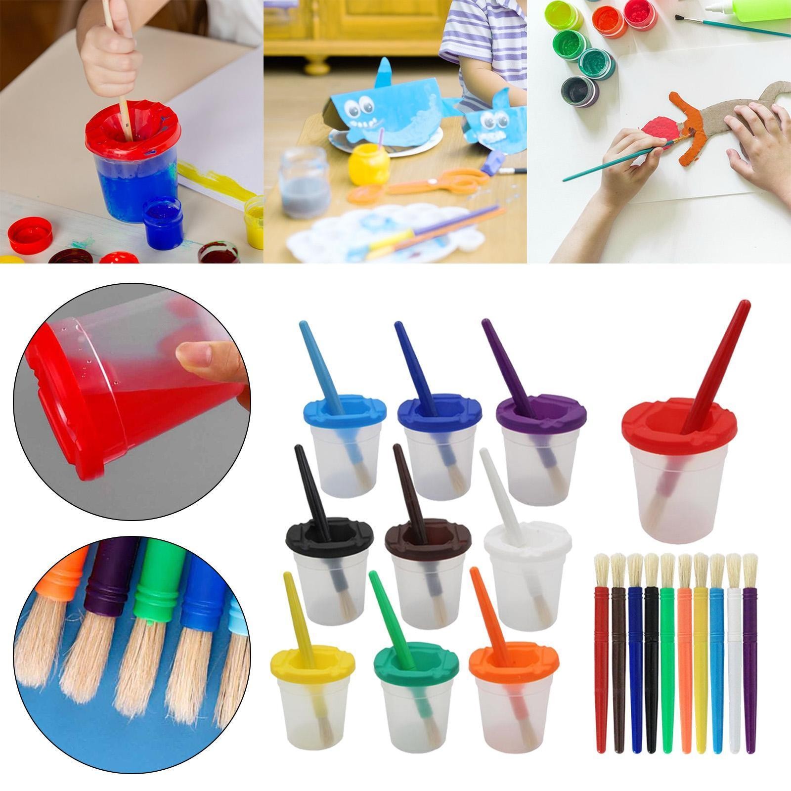Paint Cups Clear Creative Paint Water Cups for Classroom Drawing DIY Project