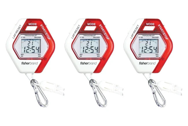 Lot of 3 Fisherbrand Traceable Kaleidoscope Stopwatches 14-649-50 - Laboratory