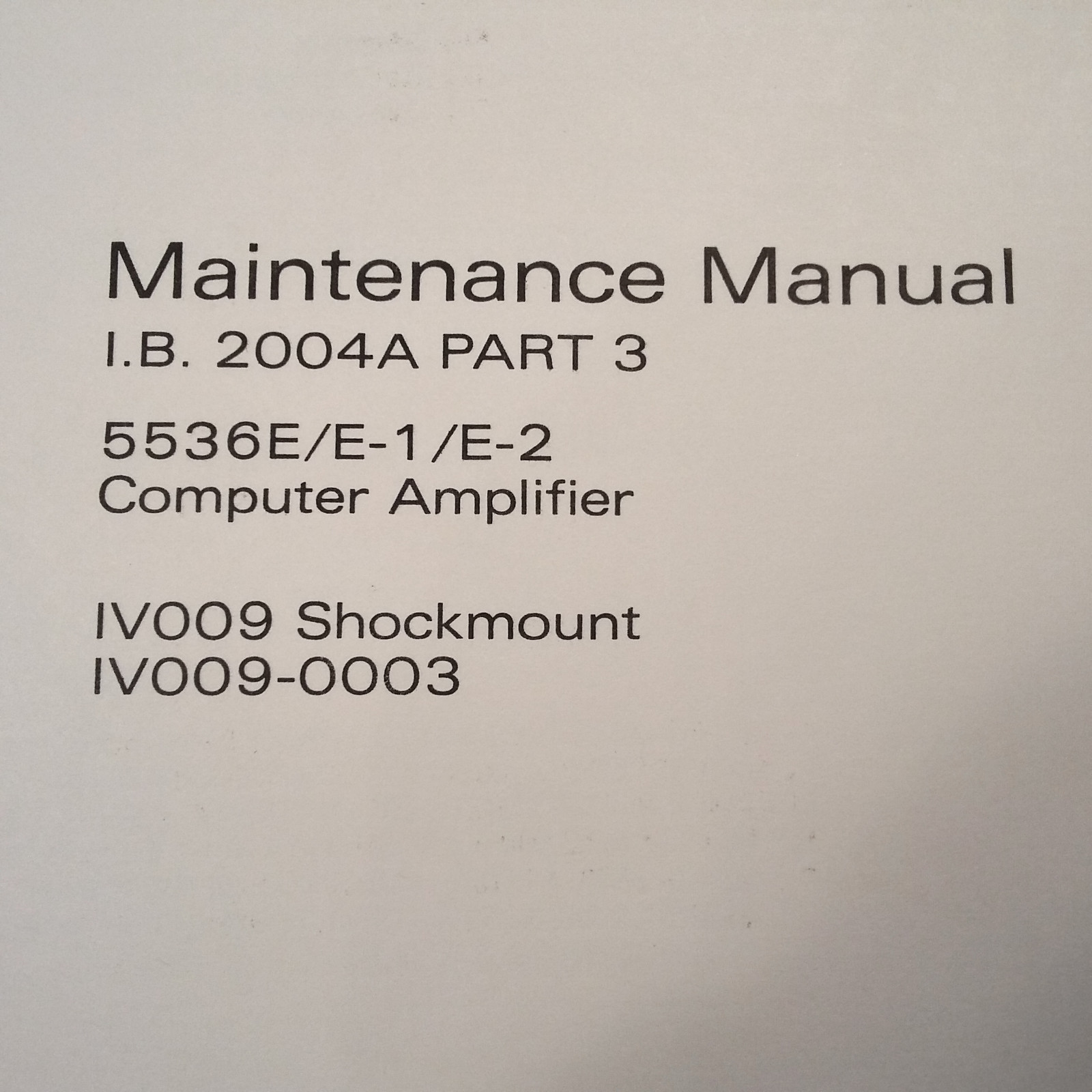 Bendix 5536E, E1 & E2 Autopilot Computer Maintenance Manual