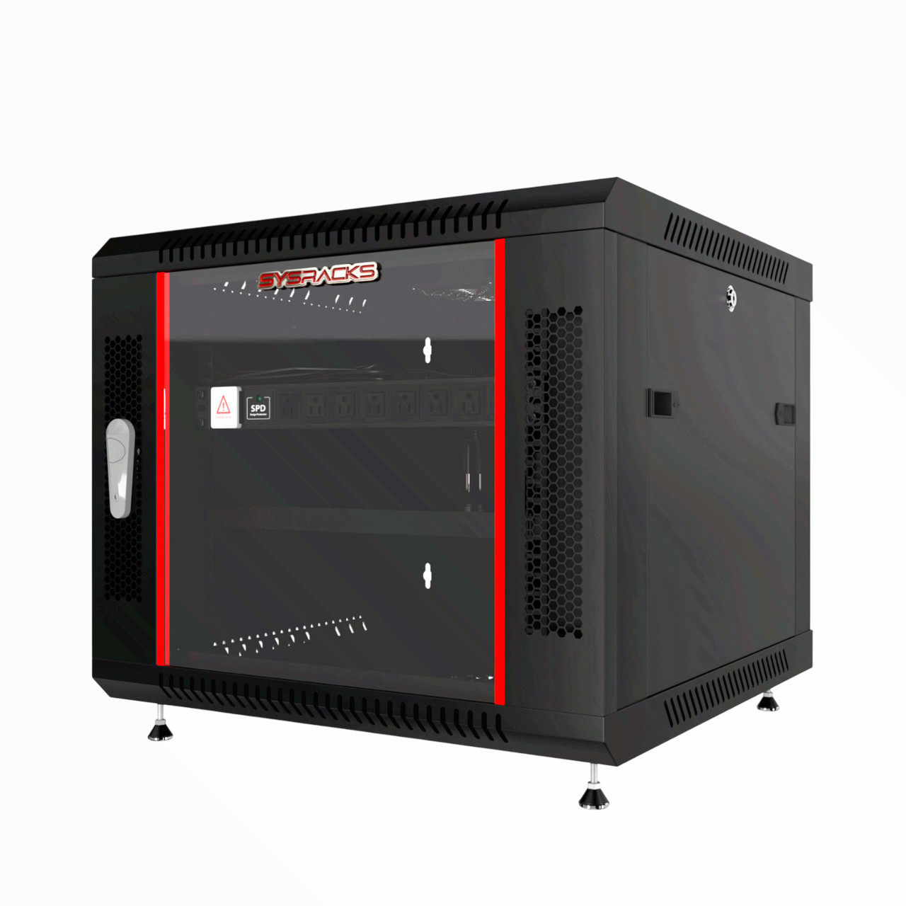 Sysracks 9U Wall Mount Server Rack Cabinet 24" Deep 19" Network Enclosure