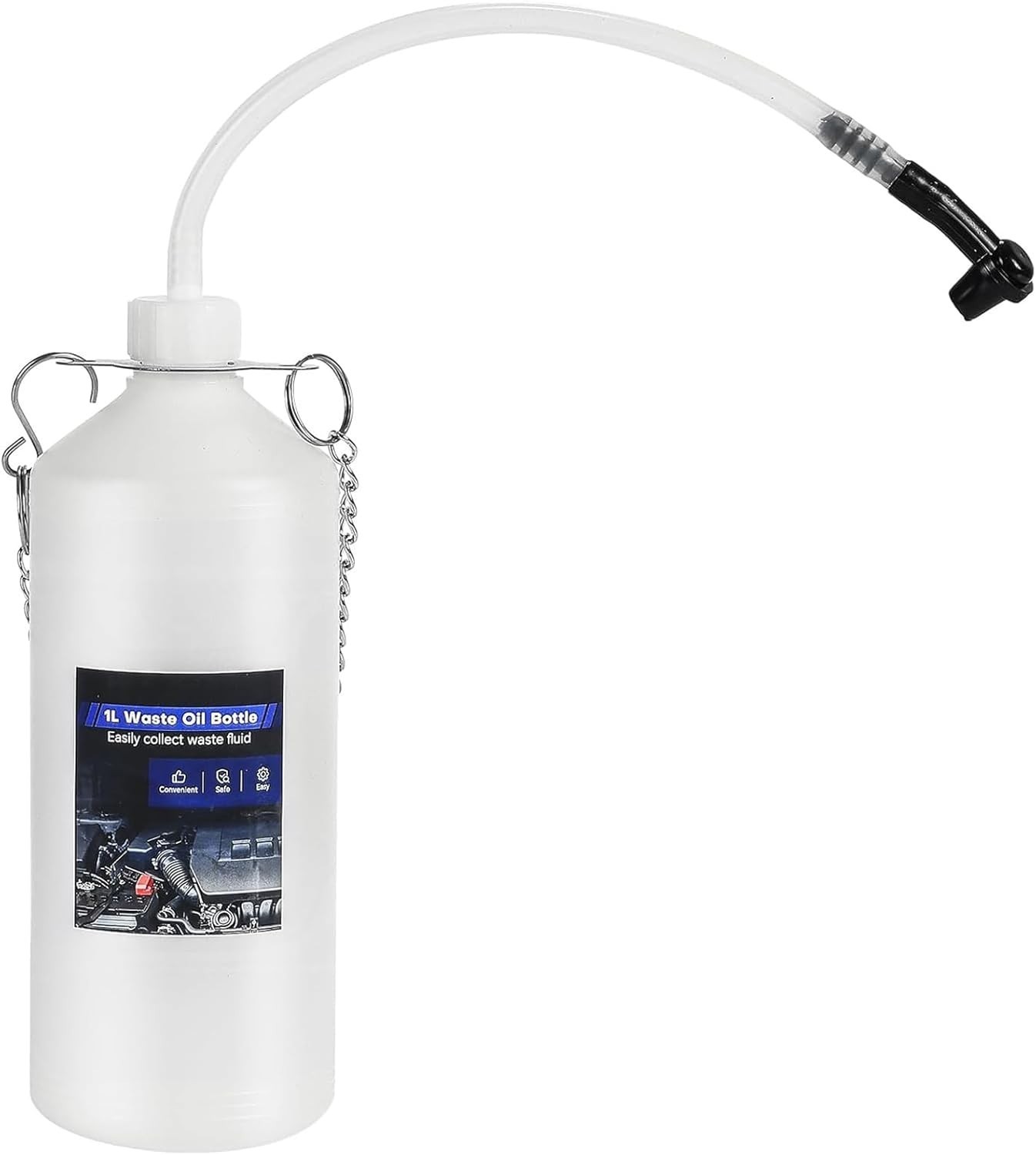 1L Brake Bleeder Bottle | One Person Brake Fluid Bleeding Kit with Tube & Rubbe