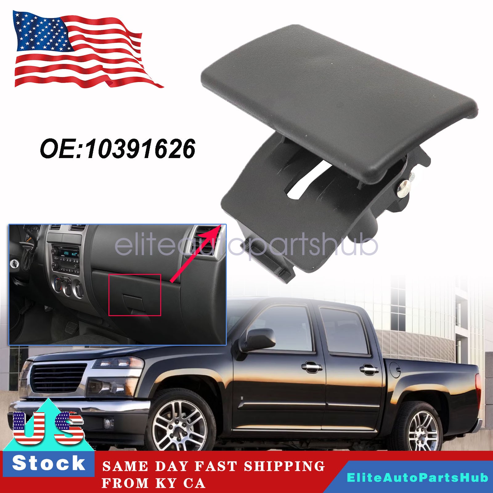 For 06-12 Chevy Colorado GMC Canyon Hummer H3 Glove Box Compartment Latch Handle
