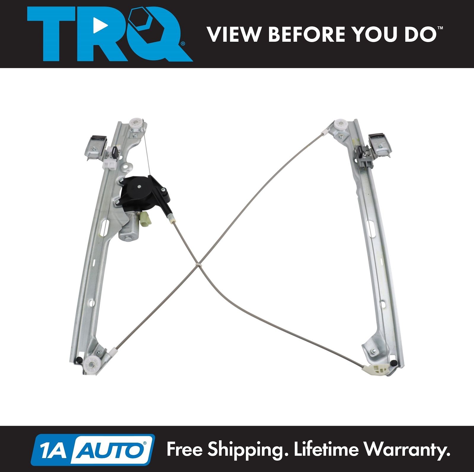 TRQ Power Window Regulator w/ Motor Front Driver Side  LH for Chevy GMC Cadillac