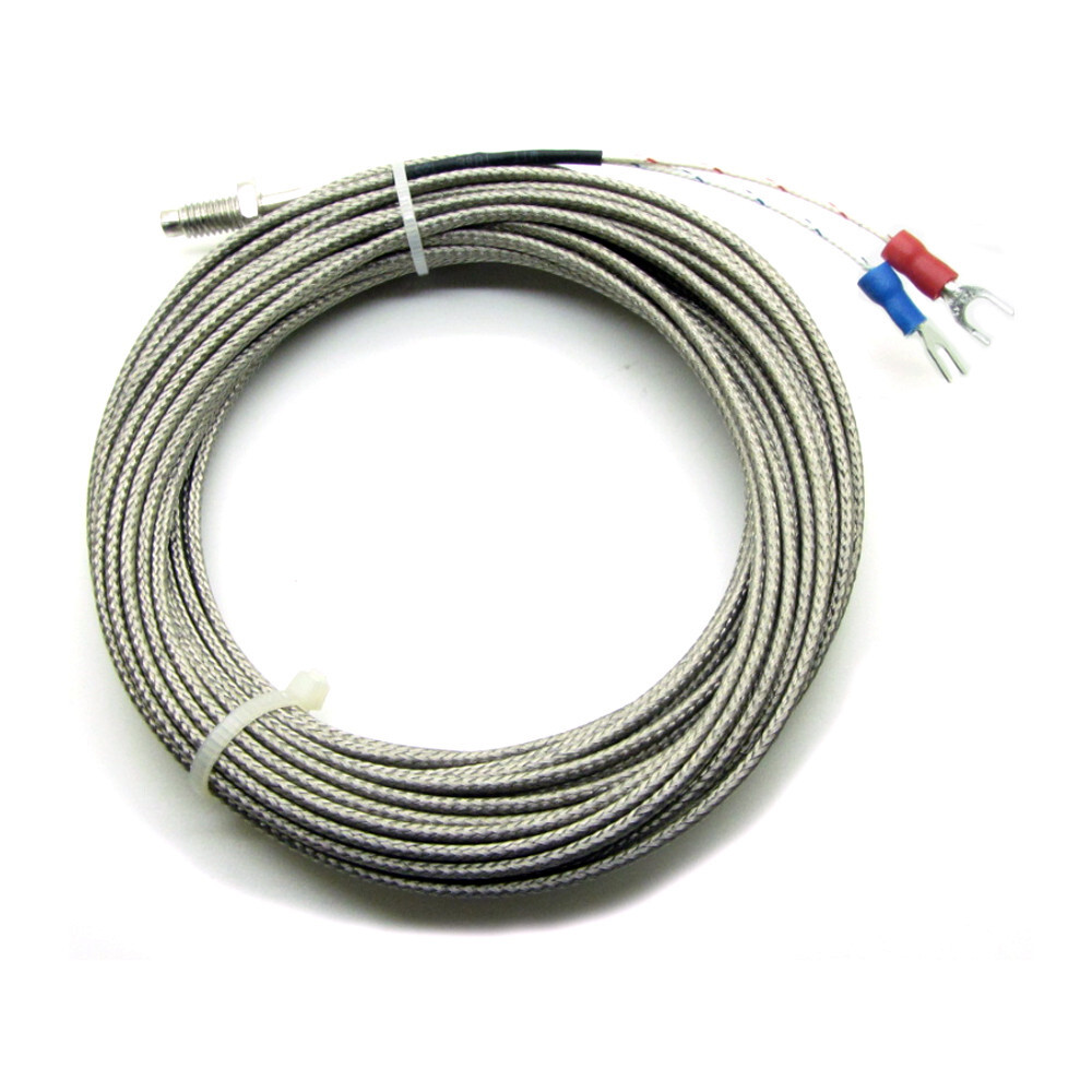 10M Cable K Type Screw Thermocouple Temperature Sensor Probe 6mm Thread 0-600℃