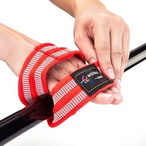 Figure 8 Lifting Straps - Deadlifting & Powerlifting Medium Reddish black