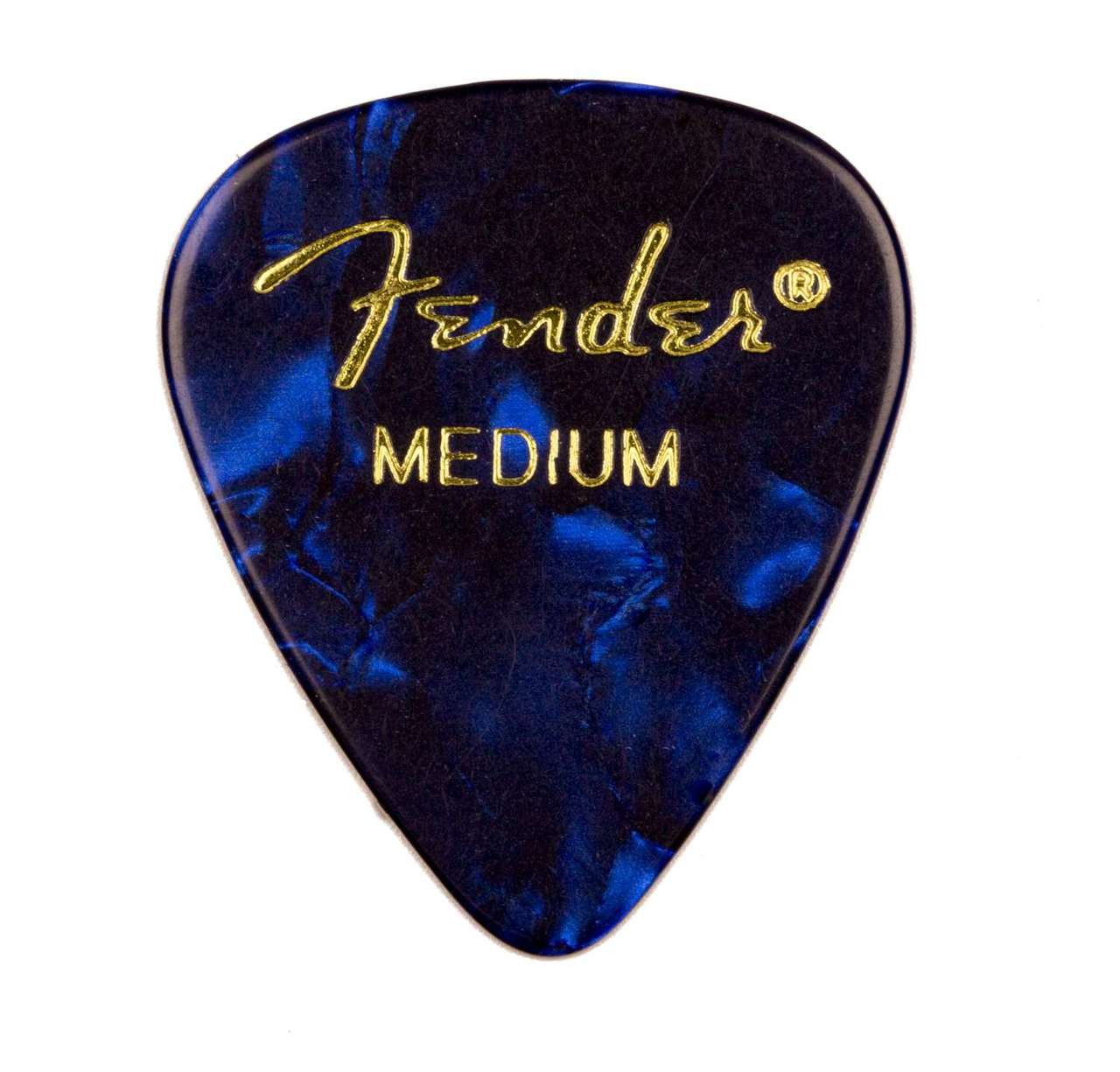 Genuine Fender 351 Premium Picks, 12 pack, Blue Moto Medium 198-0351-802