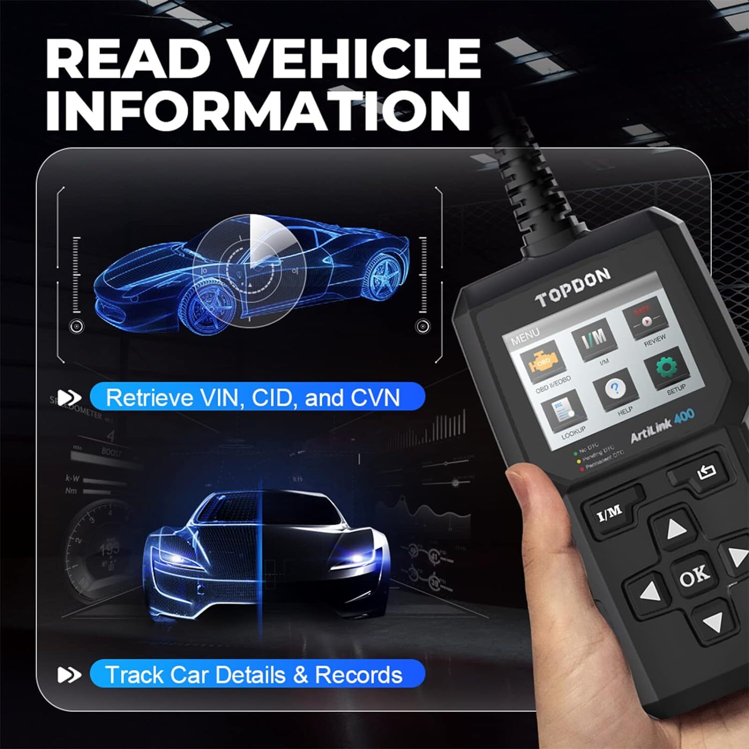 TOPDON Code Reader OBD2 Scanner Automotive Diagnostic Tool Check Engine Fault