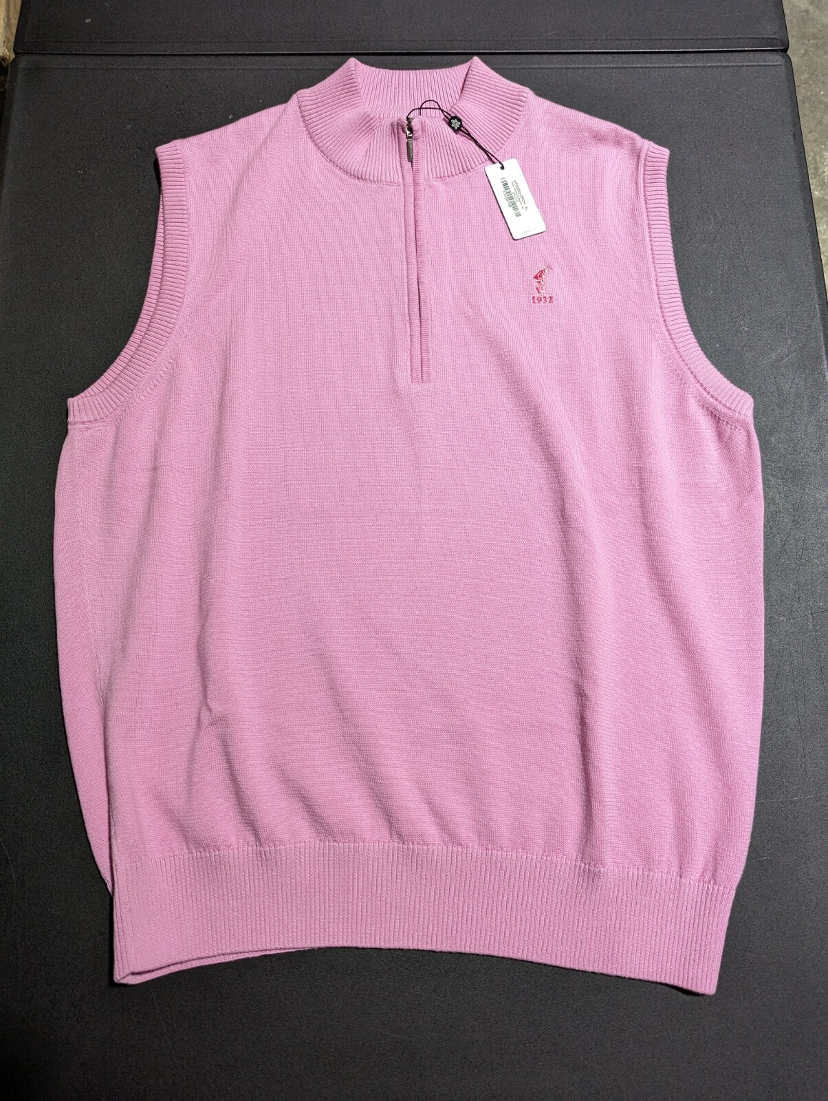 NWT MEN'S TURTLESON BLOUNT 1/4 ZIP SWEATER VEST, SIZE: XL, COLOR: ORCHID (M5)