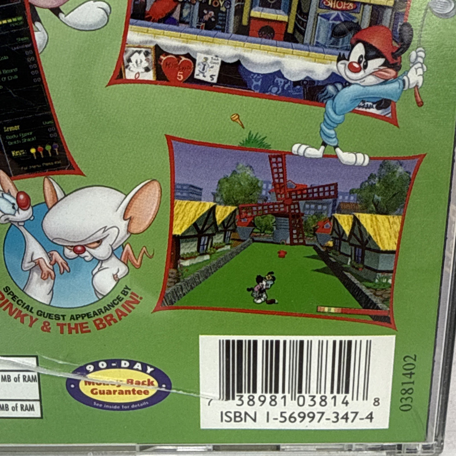 Animaniacs Game Pack PC CD ROM Windows 95 Play Zone VTG CIB Complete Funny Bone