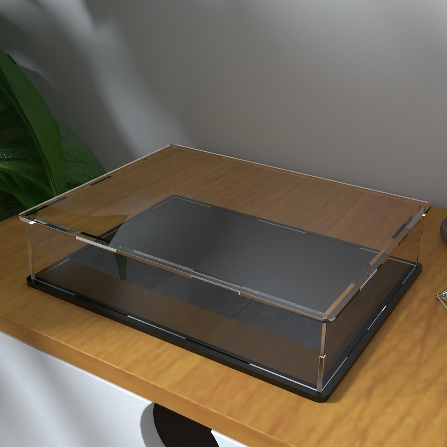 Book Display Case, 10.6x8x2.4 Inch Acrylic Box for Display, Clear Acrylic Cases