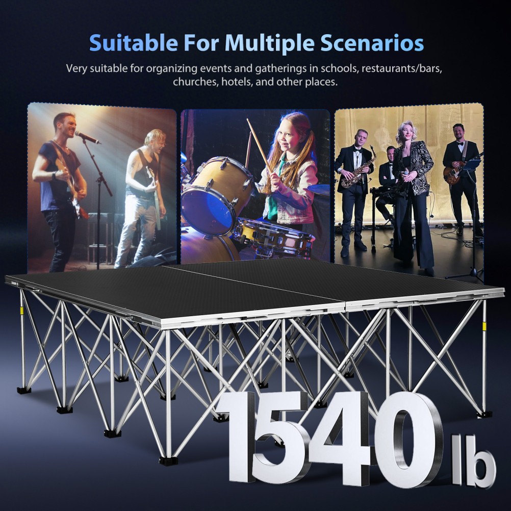 Folding Portable Stage Platform 4x4 Foldable Stage Platform Modular Unit 700Kg