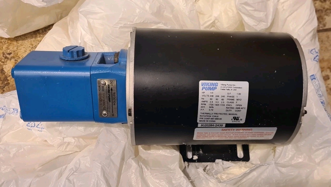 Pitco Fryer Viking Pump & Motor Kit 1/3HP 208/240v 8GPM SG14R SFSG14 SG14